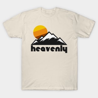 Retro Heavenly ))(( Tourist Souvenir Travel Skiing California Design T-Shirt